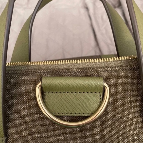 Rare! NWOT Henri Bendel Lrg JetSetter Olive Tweed - Picture 8 of 11